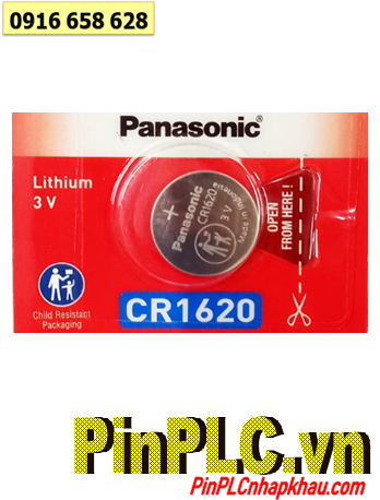 Panasonic CR1620, Pin 3V lithium Panasonic CR1620 chính hãng /Xuất xứ Indonesia 